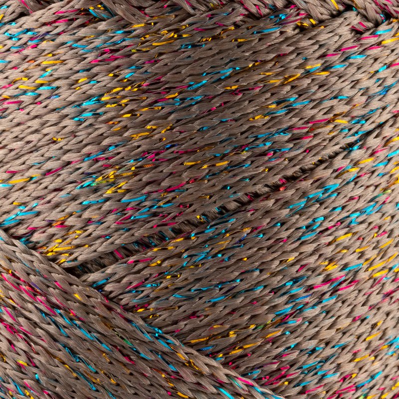 Sensy Premium 2mm Multi Sparkle - Cordón de macramé 90% polipropileno / 10% poliéster de 251 yardas