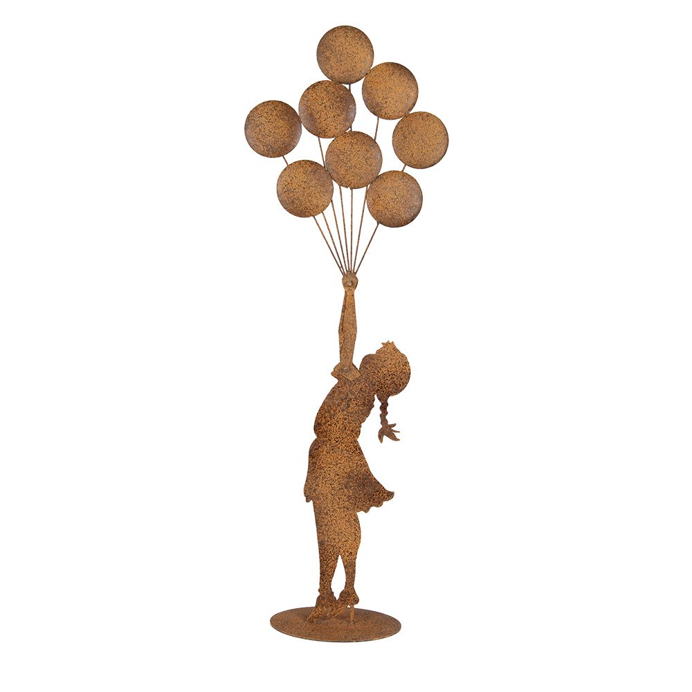 Dekoration Bild Kind 27x12x80 cm Brown Metall