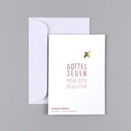 Glückwunschkarte Kommunion Konfirmation Taufe Kelch Punkte Marie