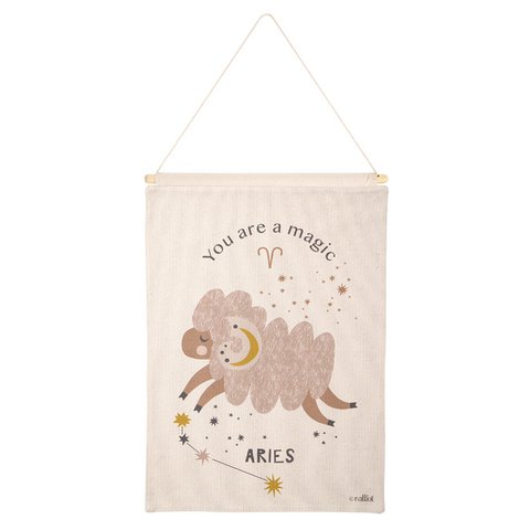 KLEINER WIDDER Kinderwandbild Sternzeichen Widder