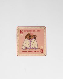 Metal & Magnet Animal Art Beverage Coaster - Also Fridge Magnet, 9.5cm