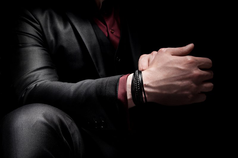 Leather bracelet "Braid"
