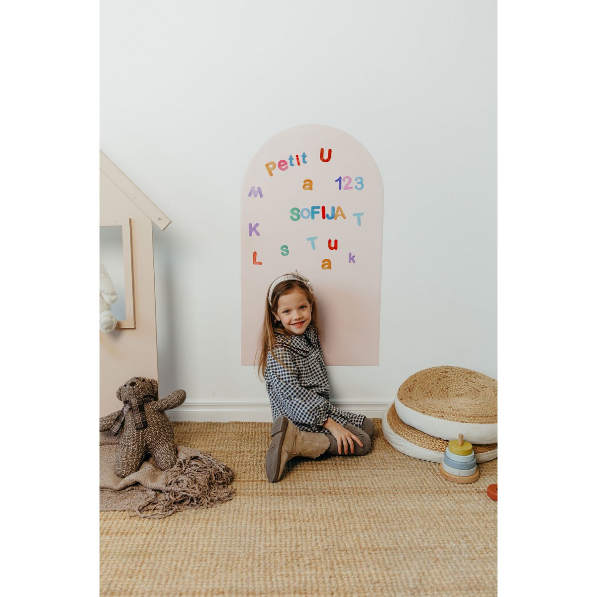 Tableau magnétique pour enfants - Arche - Rose clair