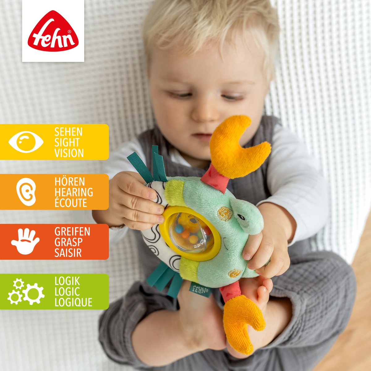 Spinning ball rattle crab