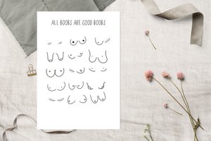 Stickersheet - All boobs are good boobs - Feminist Sticker