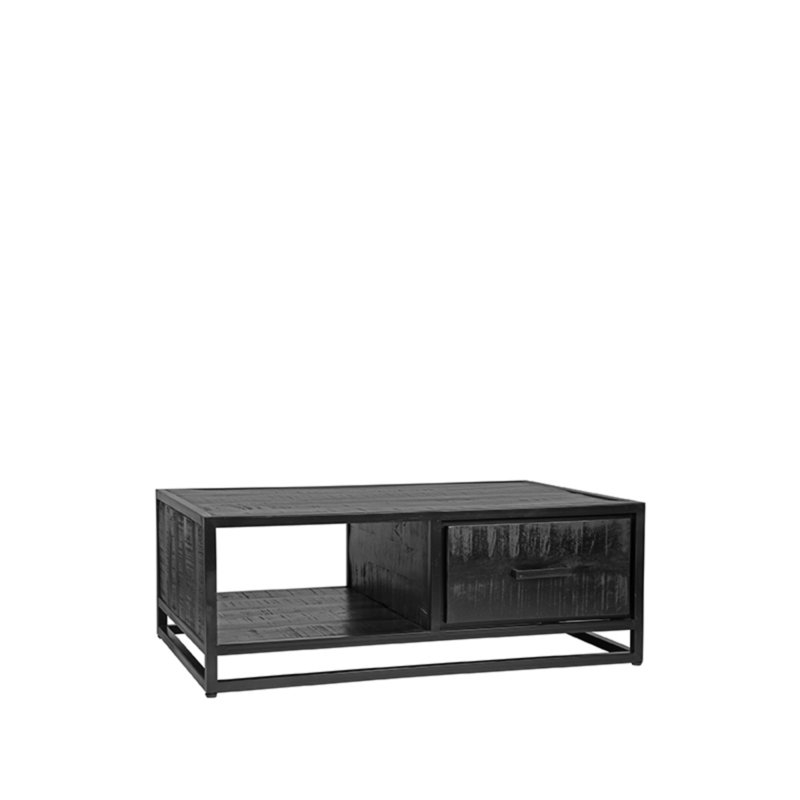 Table basse Hazer Chili - Noir - Bois de manguier - 110 cm 110 x 40 x 70 cm