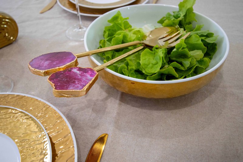 Golden Salad Covers Pierre Agate Rose