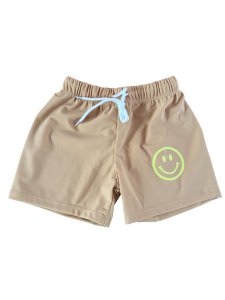 Badehose Smiley Gelb - Braun