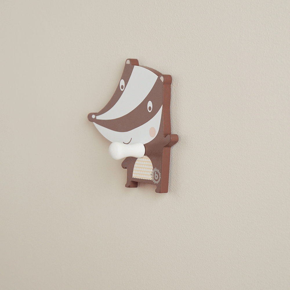 Wall hook badger