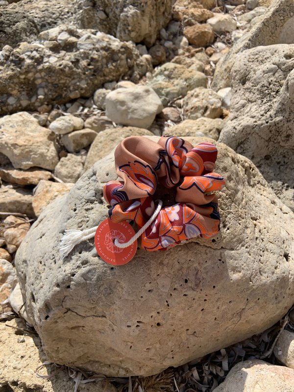 Scrunchie - Retro Flowers - Recycled