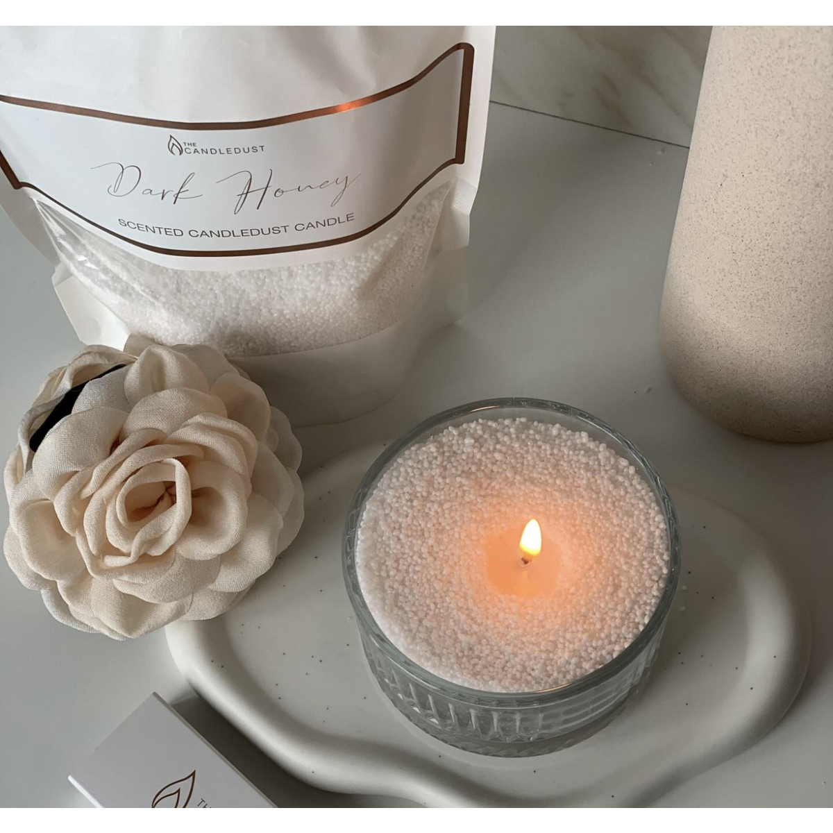 Powder/ Sand/ Pearl Candle Ready-to-Use Refill kit – Unscented Red Color – 330g – made for Horeca