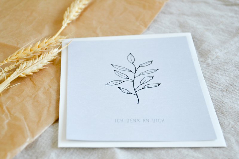 "Thinking of you" postcard
