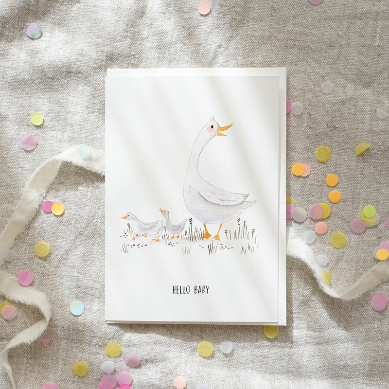 Wenskaart · Hallo schatje | gans