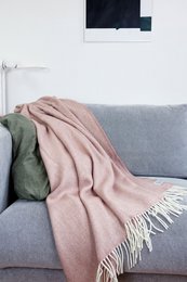 Uldtæppe / kæletæppe sildebensrosensten