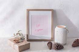 Plakat Kerst Let It Snow, Preppy Kerst Poster, Pink Christmas Plakat, Christmas Tree Poster, Pink Bows Print, Pink Christmas Decor