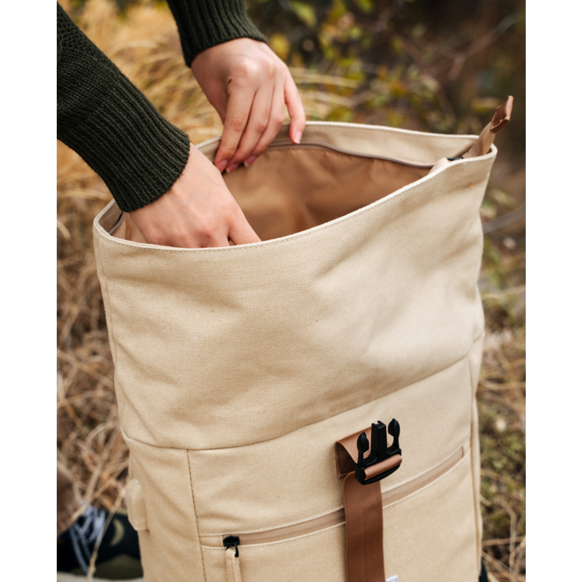 Sac à dos imperméable en chanvre Polar Explorer - Beige