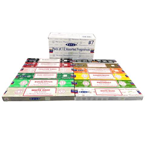 Satya Assorted Pack 7 Incense (12 fragrance) Incense Sticks