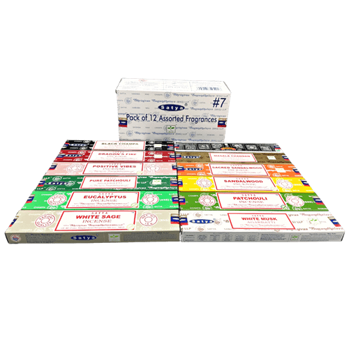 Satya Assorted Pack 7 Incense (12 fragrance) Incense Sticks