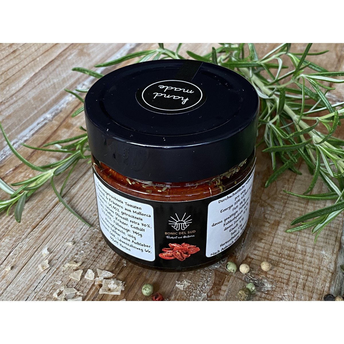 Gedroogde tomaten in olijfolie van Santanyi Mallorca 0,1 kg