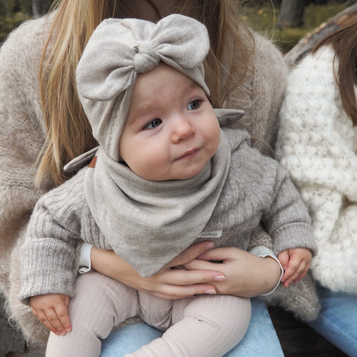 Merino baby turban - beige