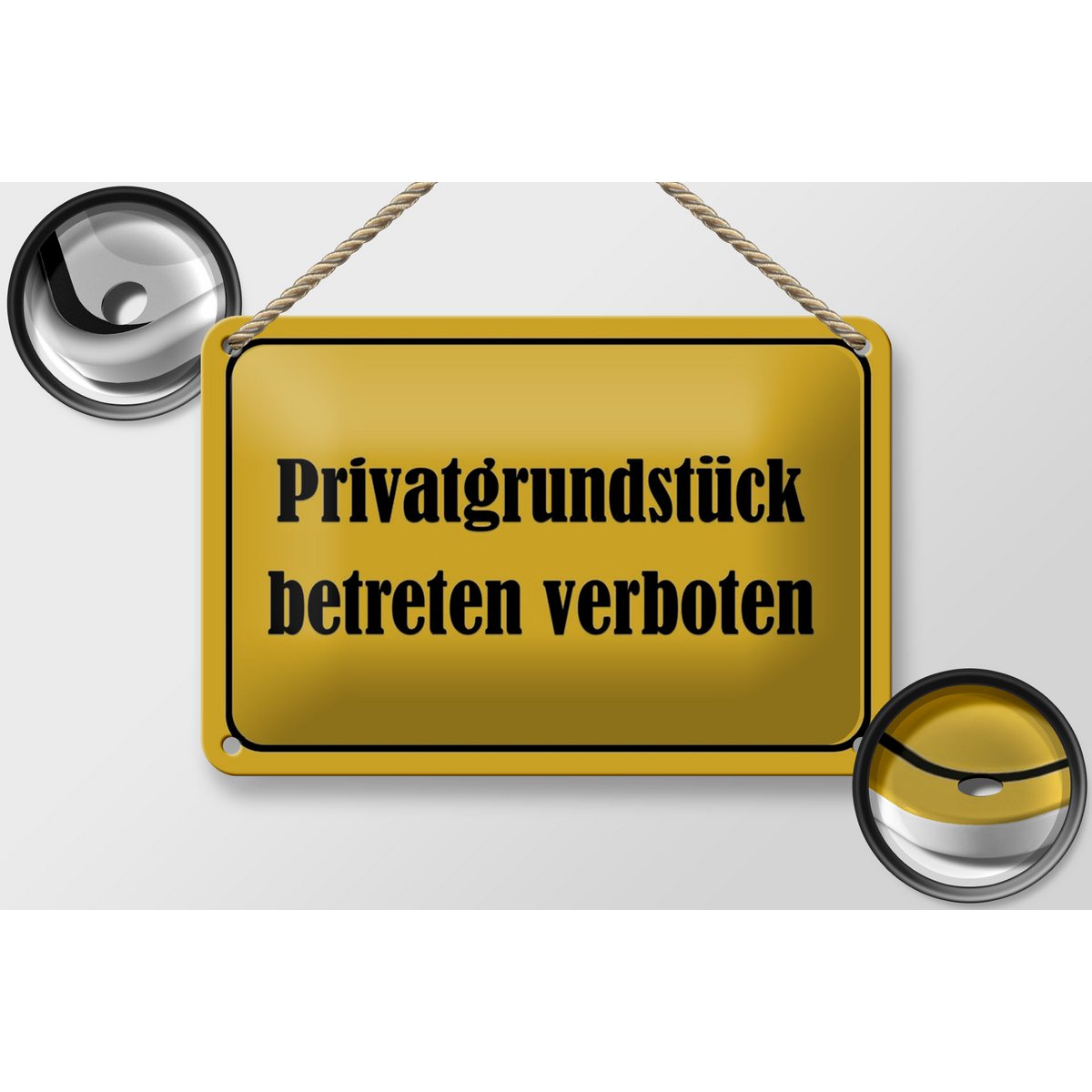 Tin sign notice 18x12cm enter private property decoration