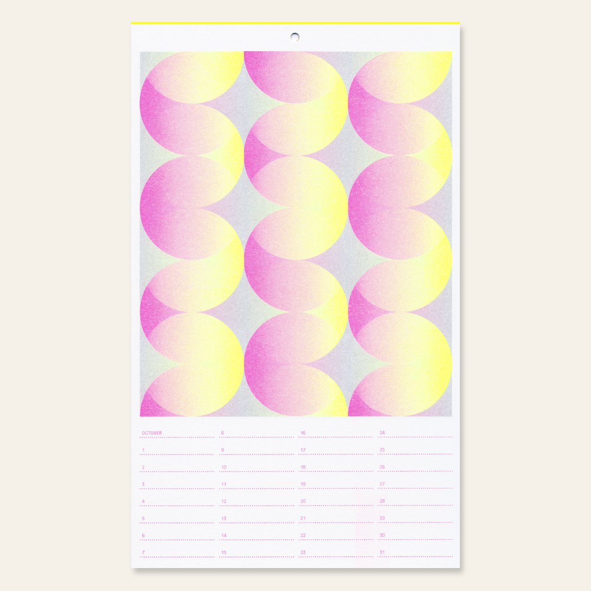 Risography birthday calendar (17.0 x 28.5 cm)