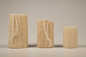 Natuurlijke Luffa-spons aan een touw