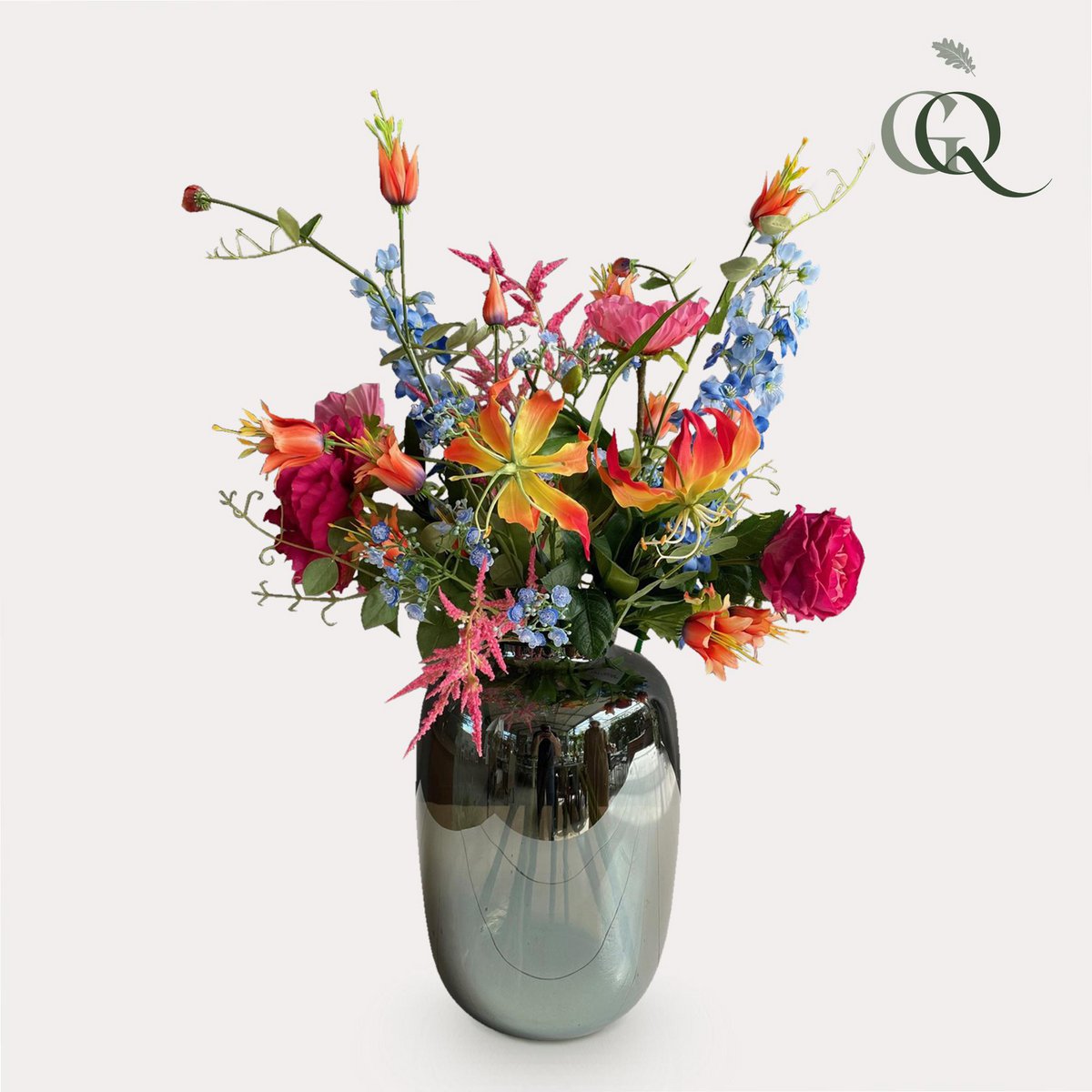 Künstliche Blumen - Blumenstrauß L - Colorful Glam - 80cm