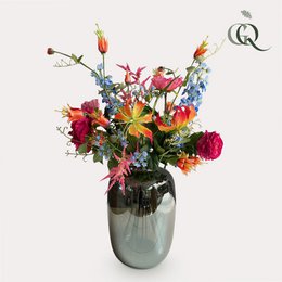 Kunstige blomster - Buket L - Farverig Glam - 80cm
