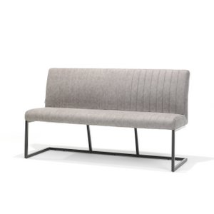 Sanne Black Dining Bank - Stoff Weichkiesel