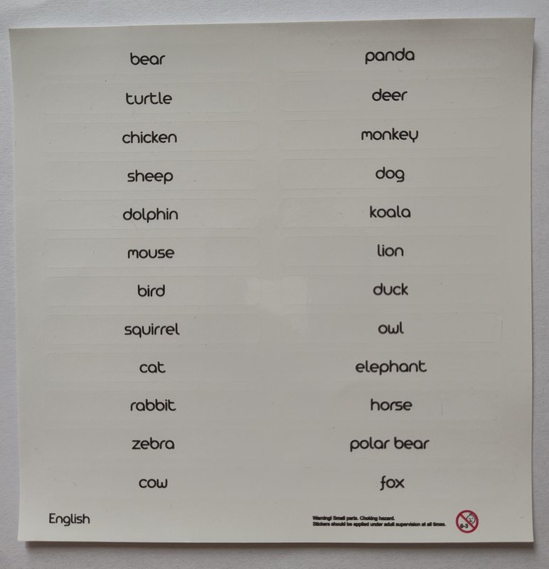 Language stickers