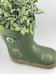 Aardewerk vaas regenlaars groen
