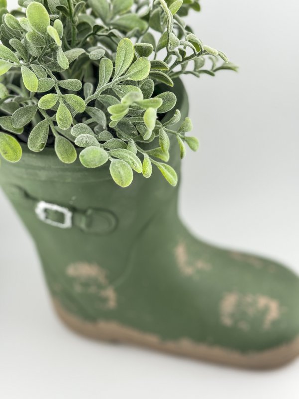 Aardewerk vaas regenlaars groen