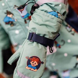 Winterhandschuhe Pippi Langstrumpf Grau/Grün