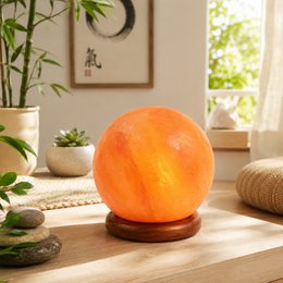 Moon Lamp in Himalayan Salt Crystal 1.9 Kg - Natural Material - Gift and Decoration Idea