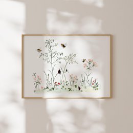 Kunsttryk - blomstereng