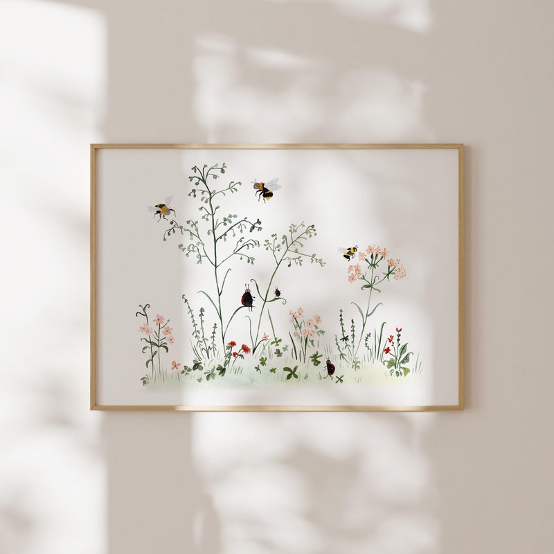 Kunsttryk - blomstereng