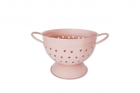 Pink colander with hearts 21 cm Isabelle Rose