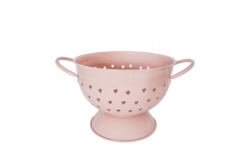 Passoire rose avec coeurs 21 cm Isabelle Rose