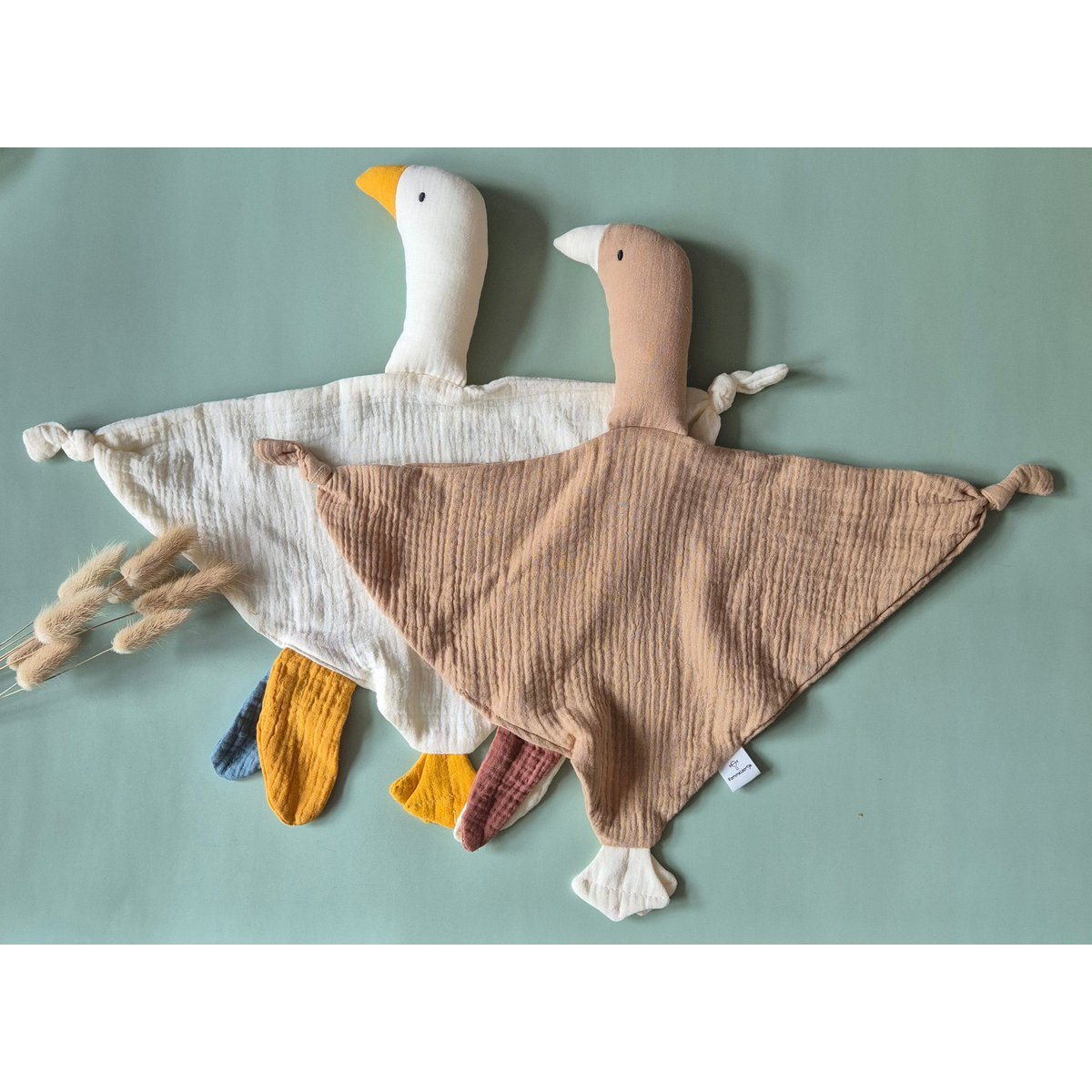 Zachte Hydrofiele Knuffel Gans voor Baby's - Bruin