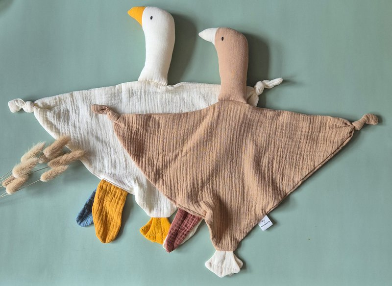 Zachte Hydrofiele Knuffel Gans voor Baby's - Bruin