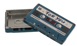 Metal storage box, Music cassette,