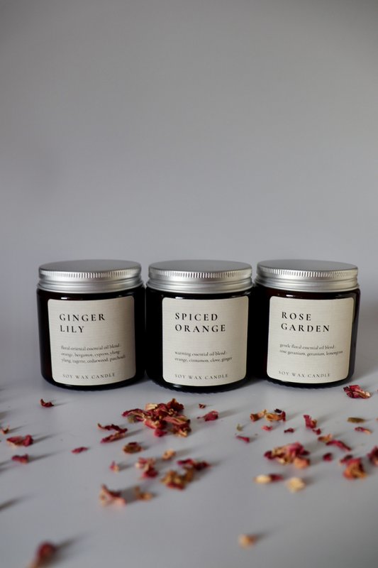 Rose Garden, natural soy wax candle with essential oils