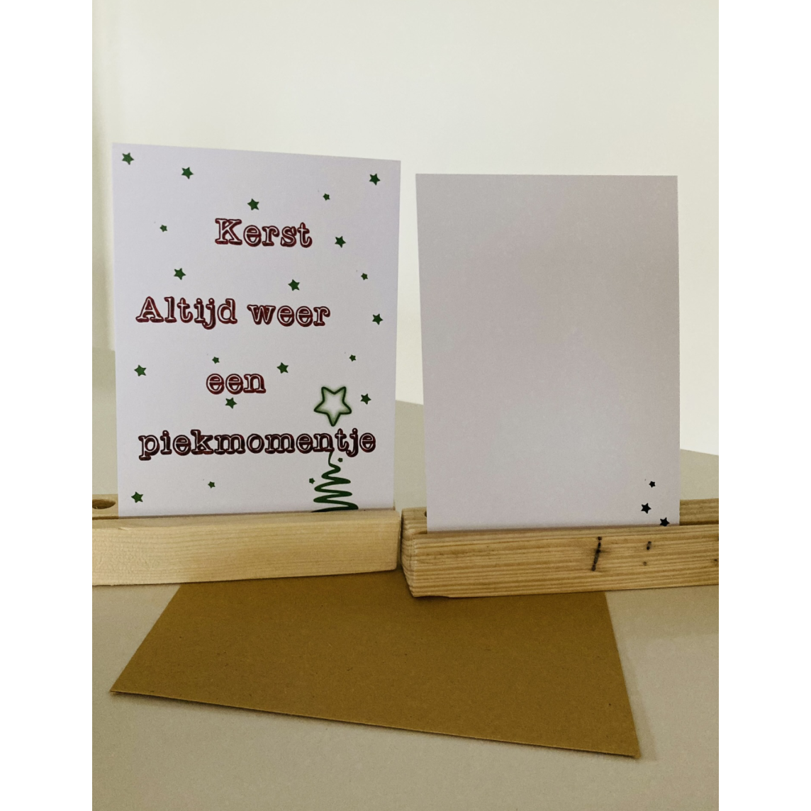 Wenskaart Kerst piekmomentje