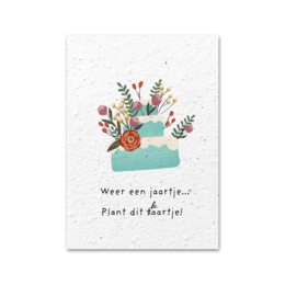 Seed paper greeting card - Birthday cake