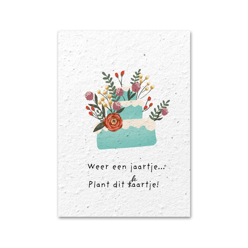 Seed paper greeting card - Birthday cake