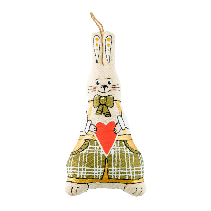 Bunny in bow-tie with a heart