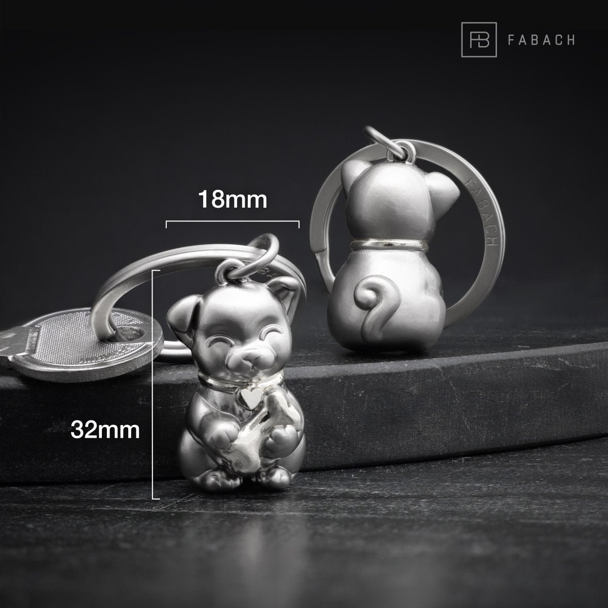 Portachiavi per cani "Cucciolo" - Simpatico ciondolo a forma di cucciolo - Portafortuna e regalo per gli amanti dei cani