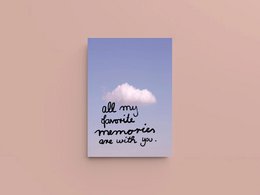 Postkarte " All my favorite memories are with you„ 