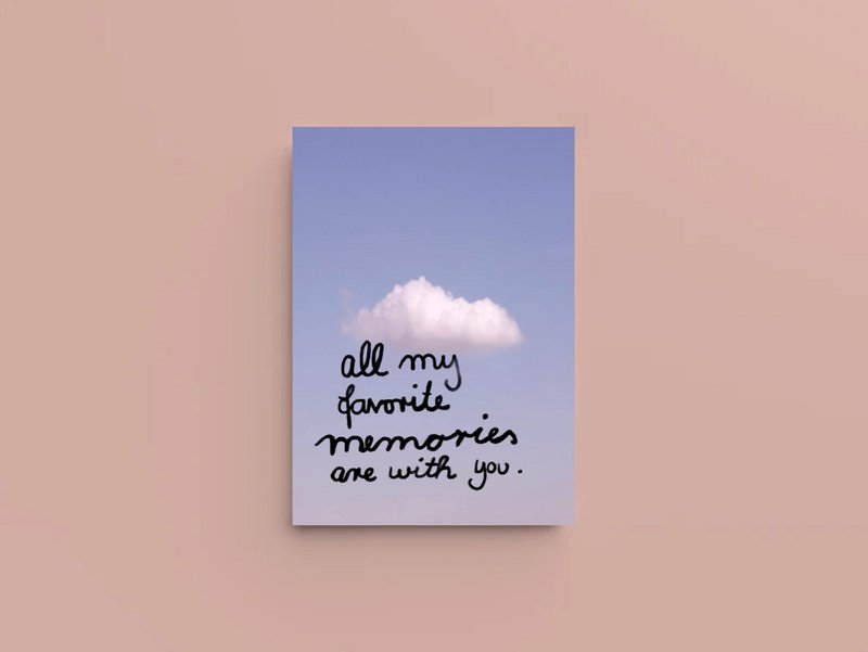 Postkarte " All my favorite memories are with you„ 
